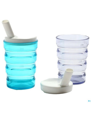 Gobelet rainures 2 becs transp+2 becs 4+8mm  advys