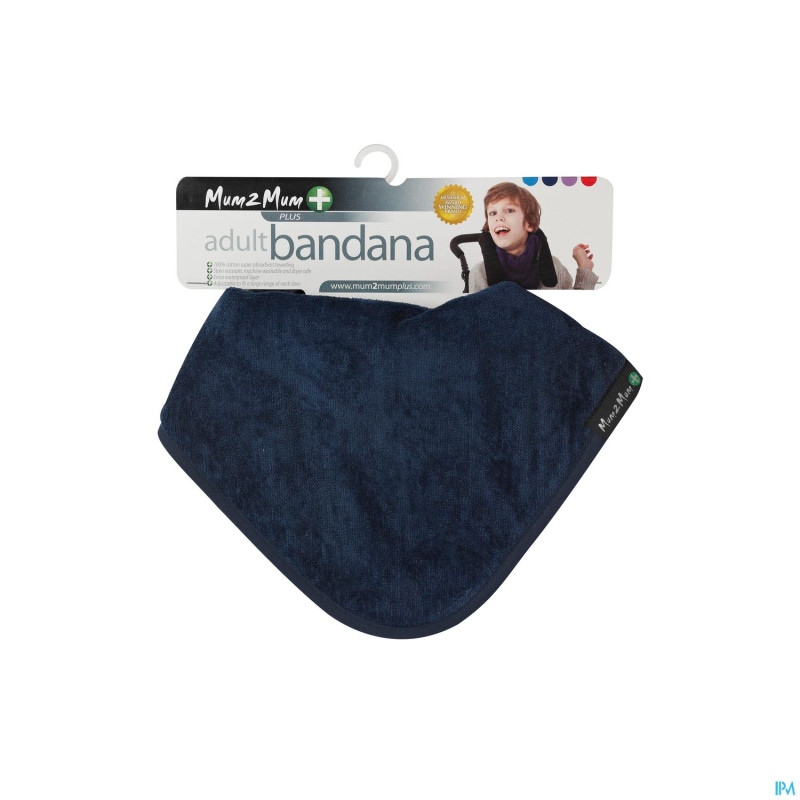 Bavoir bandana adulte bleu fonce    advys