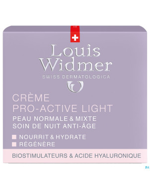 Widmer nuit creme pro-active light parf pot 50ml