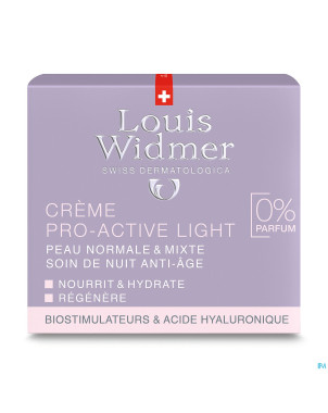 Widmer nuit creme pro-active light n/parf pot 50ml