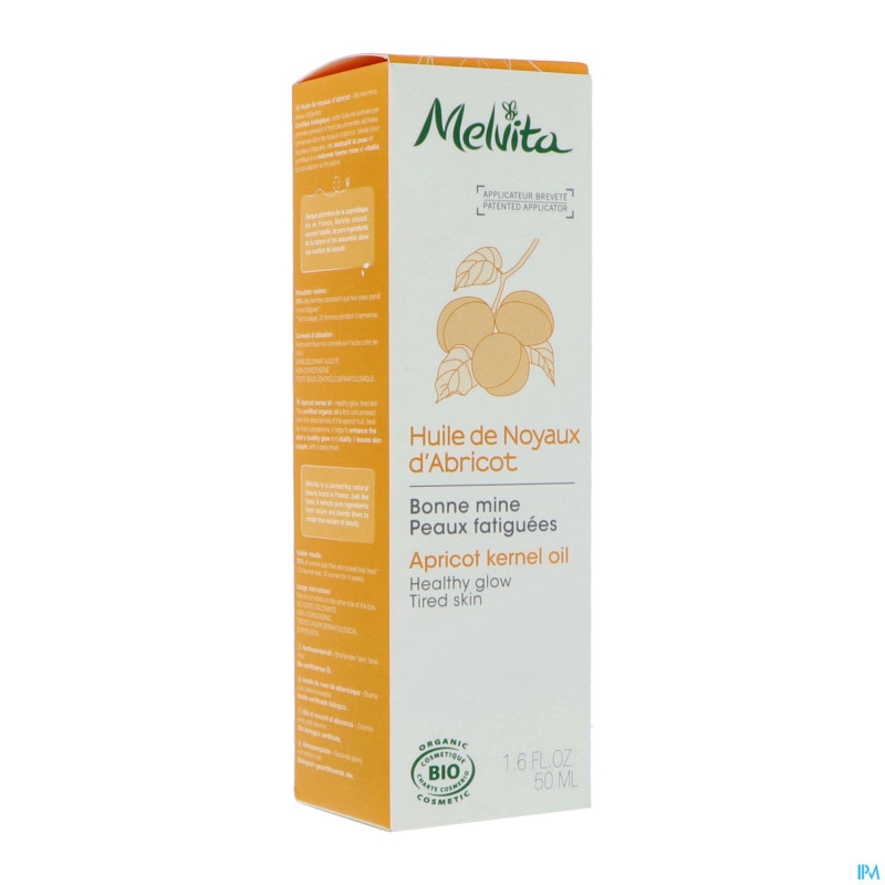 Melvita huile soin noyaux abricot coup eclat  50ml