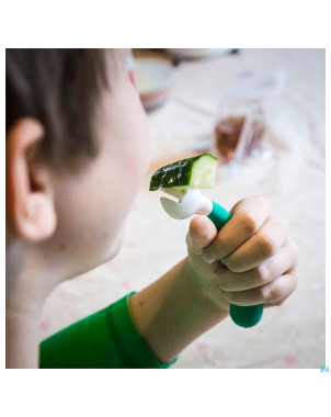 Henro-grip cuillere enf gauche verte/blanche advys