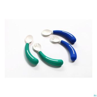 Henro-grip fourchette enf gauche verte/blnc  advys
