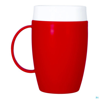 Gobelet isol.evase anse therm.opaq.rge/blnc  180ml