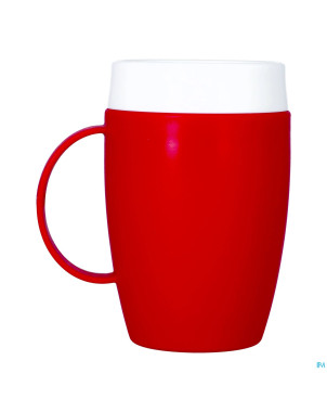 Gobelet isol.evase anse therm.opaq.rge/blnc  180ml