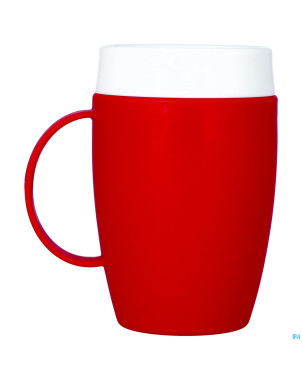 Gobelet isol.evase anse therm.opaq.rge/blnc  180ml