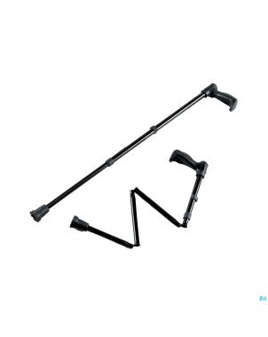 Canne a/choc regl.n/pliable noir 72,5-95cm   advys