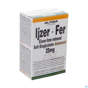 Altisa fer bisglycinate 25mg tabl  90