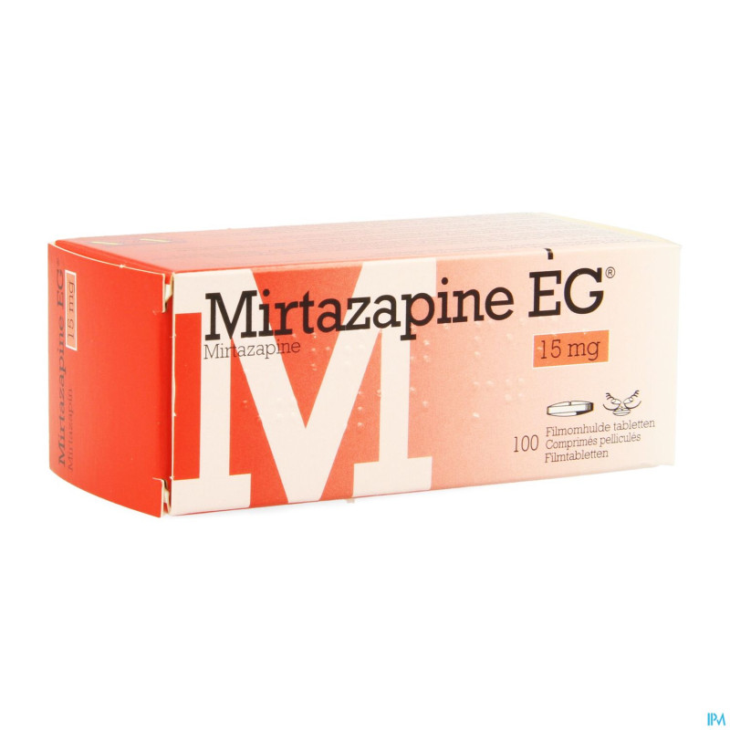 Mirtazapine eg 15mg pi pharma comp pell 100 pip