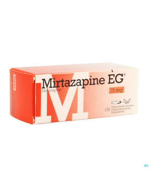 Mirtazapine eg 15mg pi pharma comp pell 100 pip