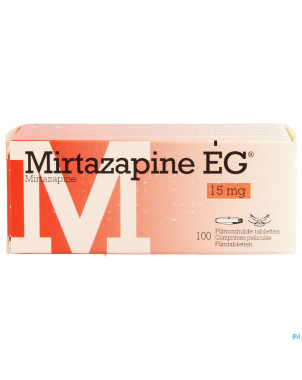 Mirtazapine eg 15mg pi pharma comp pell 100 pip