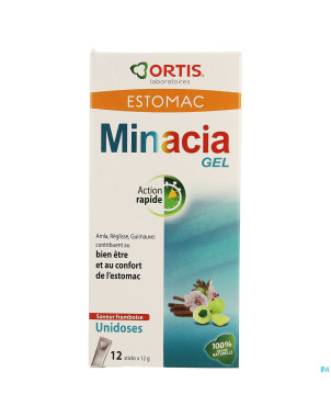 Ortis minacia gel sticks framboise 12x12g