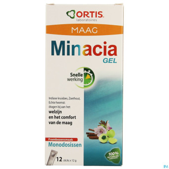 Ortis minacia gel sticks framboise 12x12g