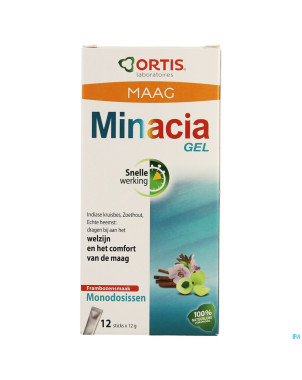 Ortis minacia gel sticks framboise 12x12g
