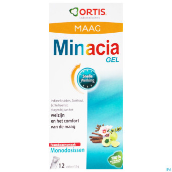 Ortis minacia gel sticks framboise 12x12g