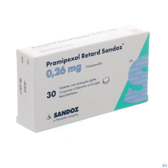 Pramipexol retard sandoz 0,26mg liberat prol  30