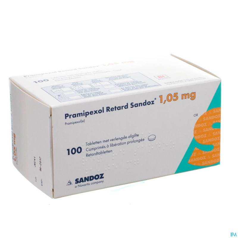Pramipexol retard sandoz 1,05mg liberat prol 100