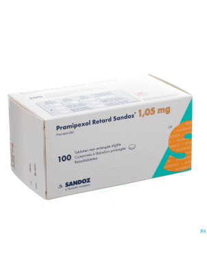 Pramipexol retard sandoz 1,05mg liberat prol 100
