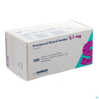 Pramipexol retard sandoz 2,10mg liberat prol 100