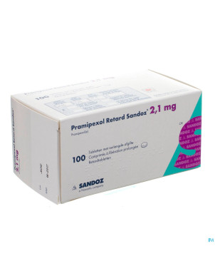 Pramipexol retard sandoz 2,10mg liberat prol 100