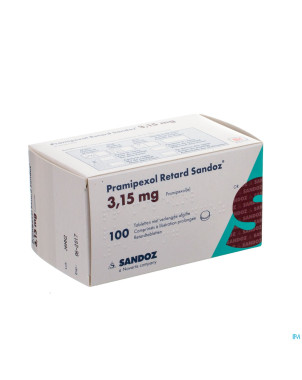 Pramipexol retard sandoz 3,15mg liberat prol 100