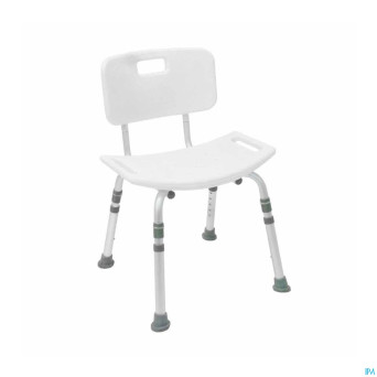 Siege douche assise galbee duro alu avec dossier