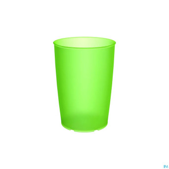 Gobelet simple vert transp bec v. en option  250ml