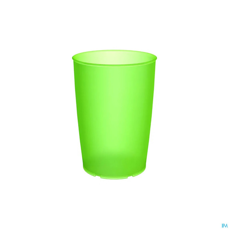 Gobelet simple vert transp bec v. en option  250ml
