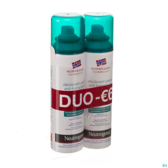 Neutrogena deo a/transpirant pieds    2x150ml