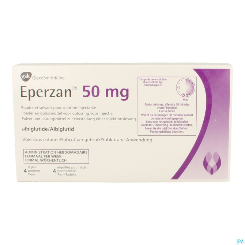 Eperzan 50 mg pdr+solv sol inj stylo injecteur 4