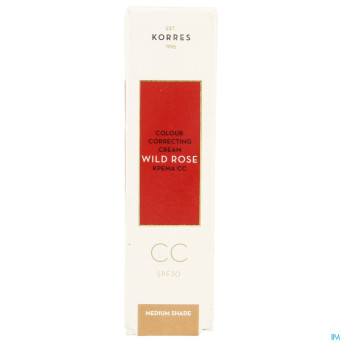 Korres kf rose sauvage cc creme ip30 medium   30ml