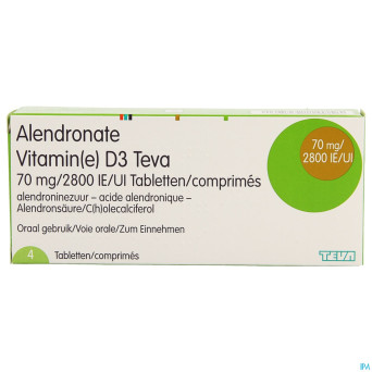 Alendronate vit d3 teva 70 mg/2800iu tabl  4