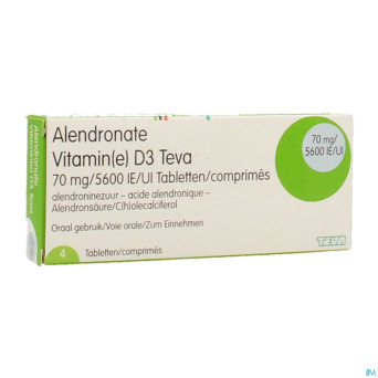 Alendronate vit d3 teva 70 mg/5600iu tabl  4
