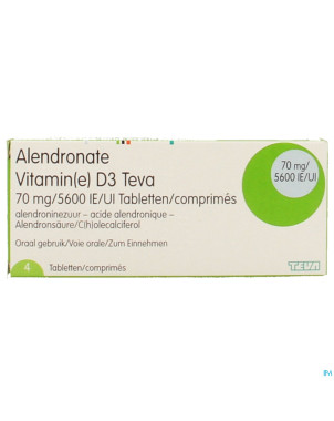 Alendronate vit d3 teva 70 mg/5600iu tabl  4