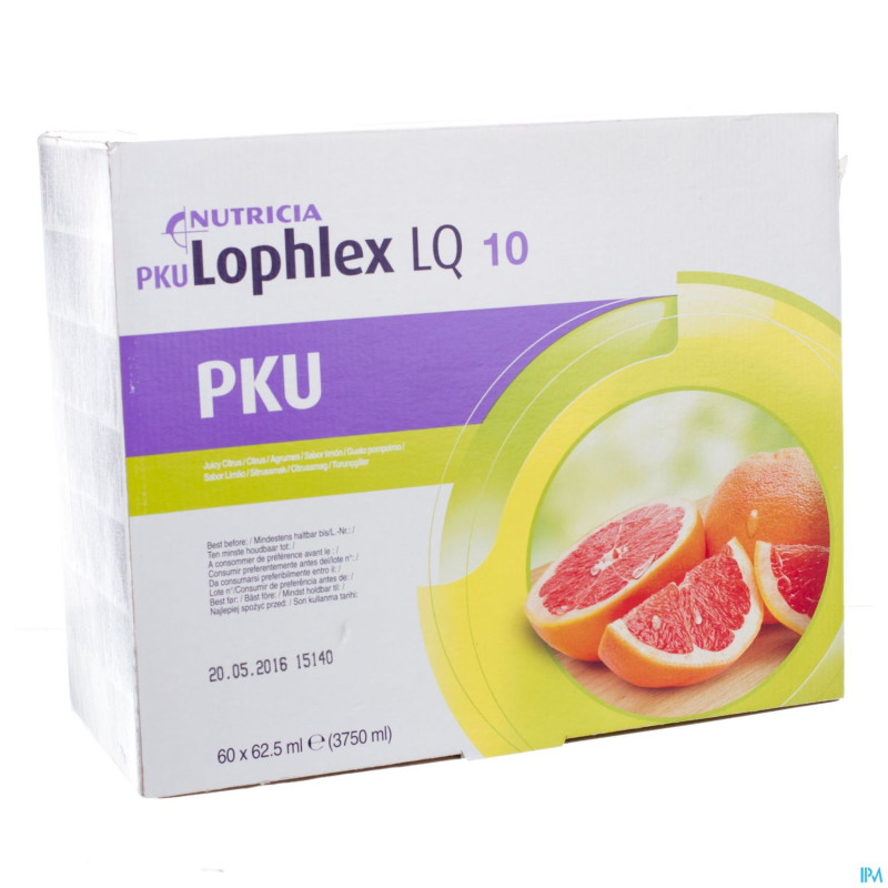 Pku lophlex lq 10 juicy agrumes 60x62,5ml