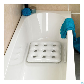 Coussin bain gonfl.ventouse 45,5x45,5cm blc  advys