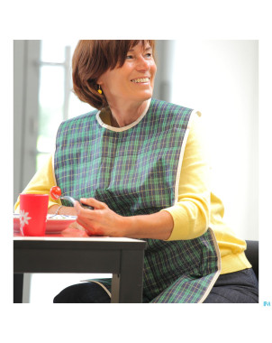 Bavoir carreaux adhome xl bleu/vert    advys