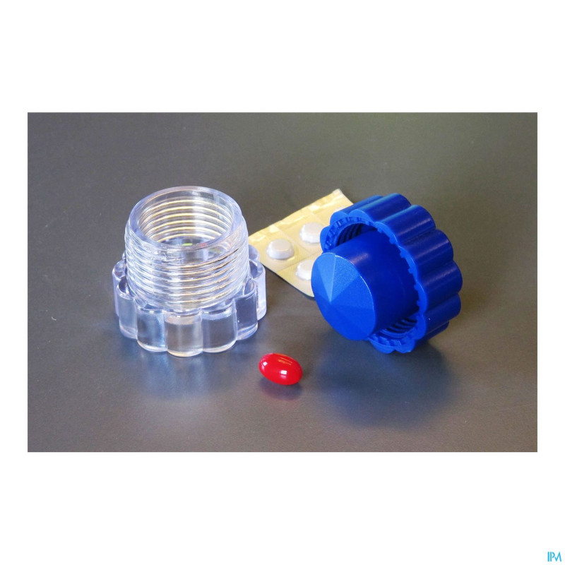 Broyeur medicament avec compartiment    advys