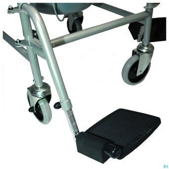 Chaise percee toilette roues+supports-pieds drive