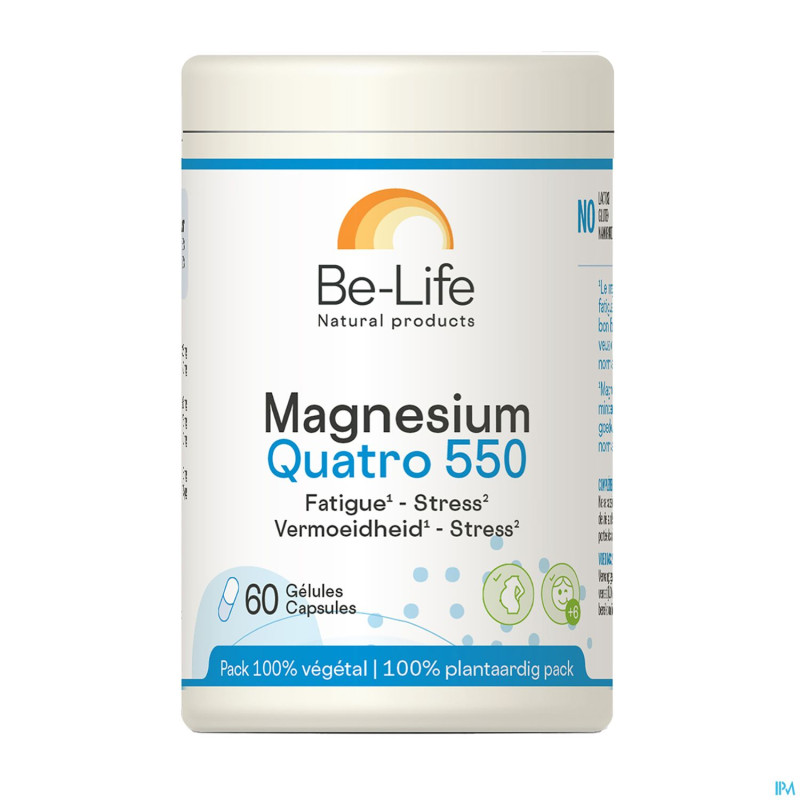 Magnesium quatro 550 be life    pot caps  60