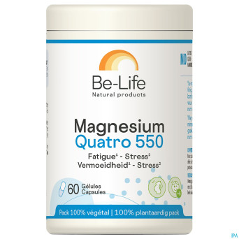 Magnesium quatro 550 be life    pot caps  60