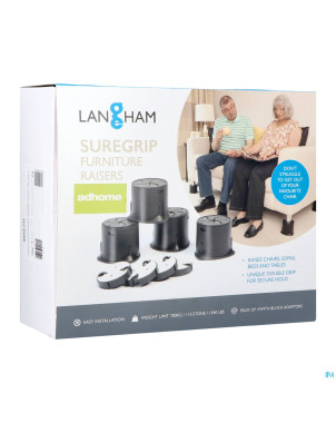 Rehausse meuble langham suregrip  3,8-10cm 4 advys