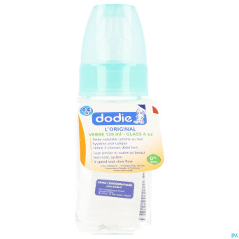 Dodie biberon verre vert anis 1age    120ml