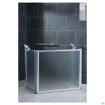 Paroi douche evolution h80cm 50/100/50cm blc/frost