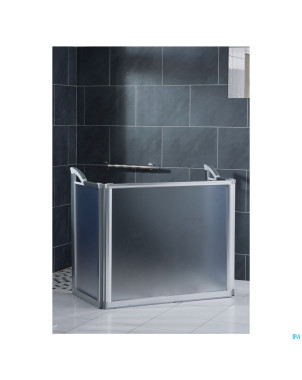 Paroi douche evolution h80cm 50/100/50cm blc/frost