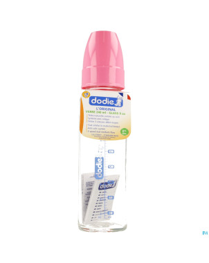 Dodie biberon verre rose 2age    240ml