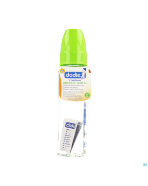 Dodie biberon verre vert anis 2age    240ml