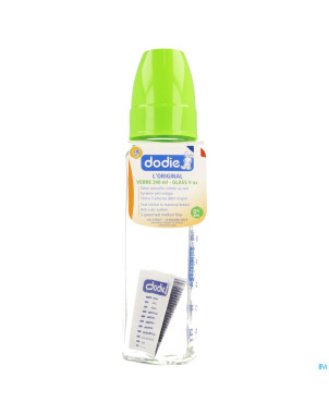 Dodie biberon verre vert anis 2age    240ml