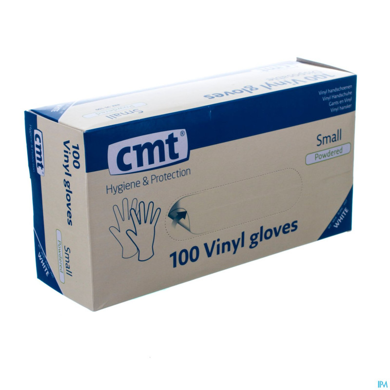 Cmt gants vinyl poudre    s 100
