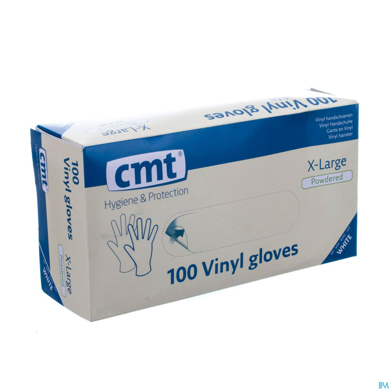 Cmt gants vinyl poudre    xl 100